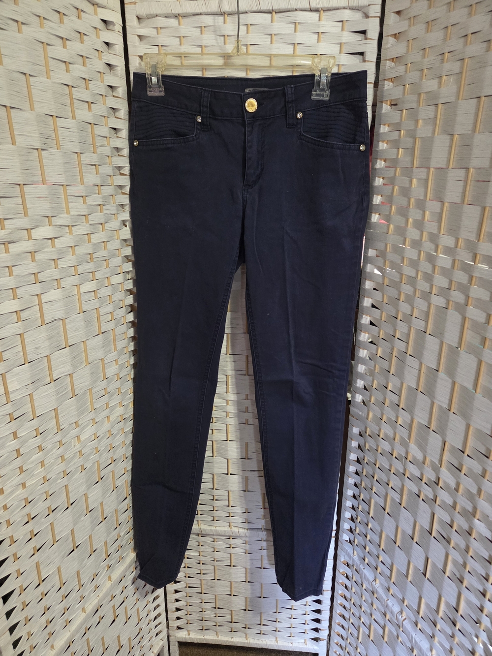 new directions Dark Navy Skinny Jeans With Rhinestones